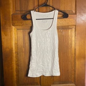 Aéropostale White Tank Top with sparkles Size S